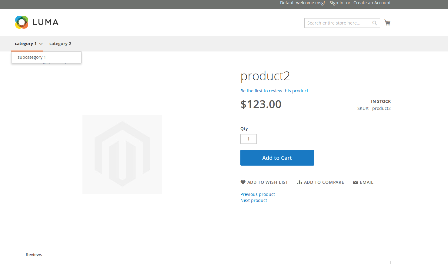 Magento 2 product page