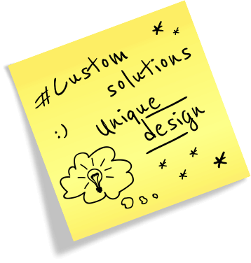 Custom solutions sticker